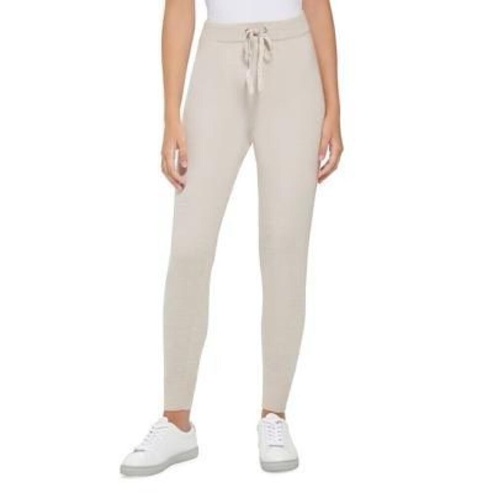 Calvin Klein Jeans Womens Ribbed Knit Jogger Pants Large